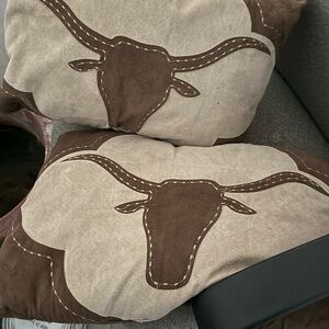 Brown and Cream Decorative Pillow Set